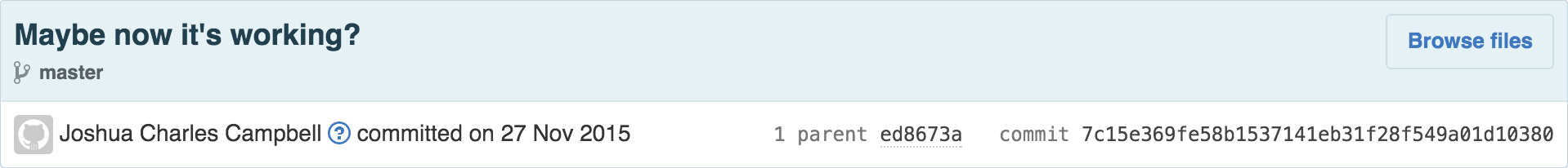 Commit message: "Maybe now it's working?"